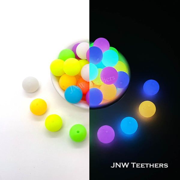 Glow in dark silicone round beads