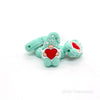 red heart Mint gnomes silicone focal beads