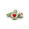 Red heart Gnomes silicone focal beads lint