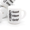 Good vibes only printed coffee mug silicone beads wholesale