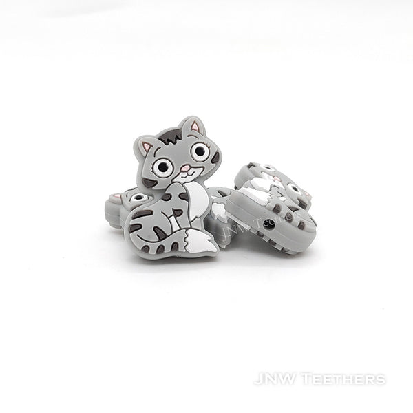 gray silicone kitten beads, silicone beads wholesale