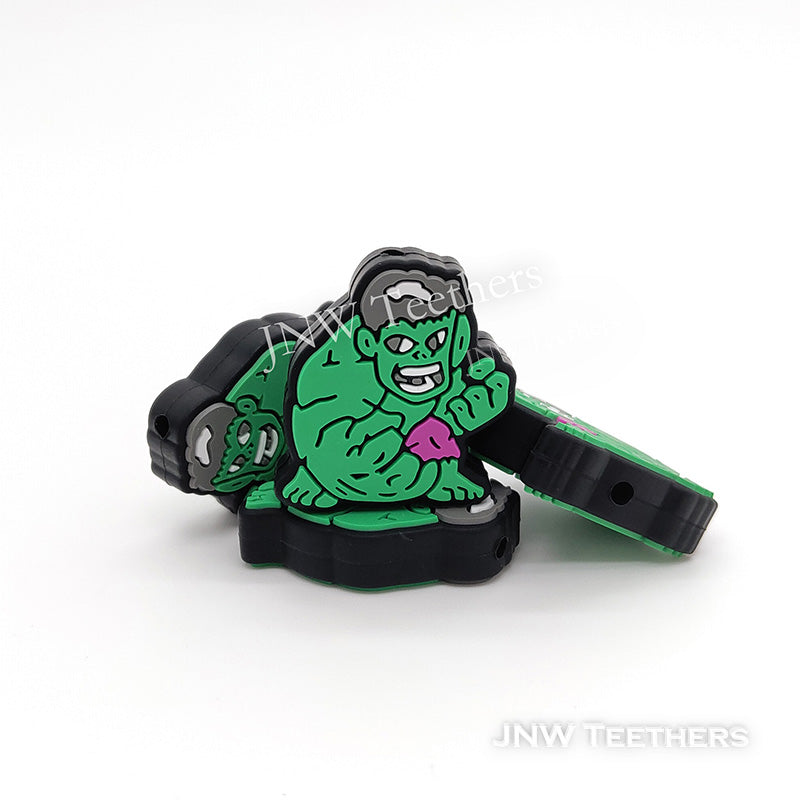 Green Monster Hulk Silicone Focal Beads