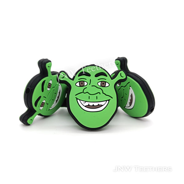 Green Monster Shrek Silicone Focal Beads