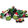 Green Grinch Monster silicone focal beads 