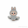 Monster doll focal silicone beads gray