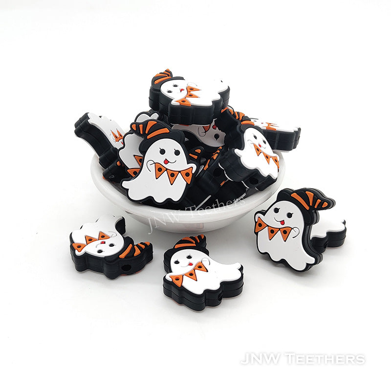 Halloween witch Ghost Silicone Focal Beads