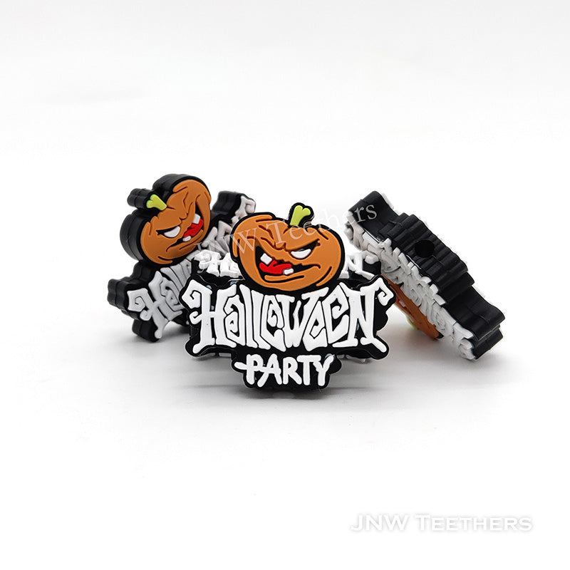 Pumpkin Halloween Party Silicone Beads