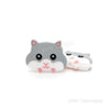 Gray Chunky Little Hamsters Silicone Focal Beads