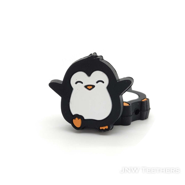 Happy penguin silicone focal beads