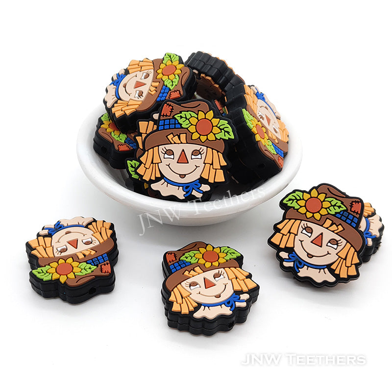 Happy scarecrow silicone focal beads