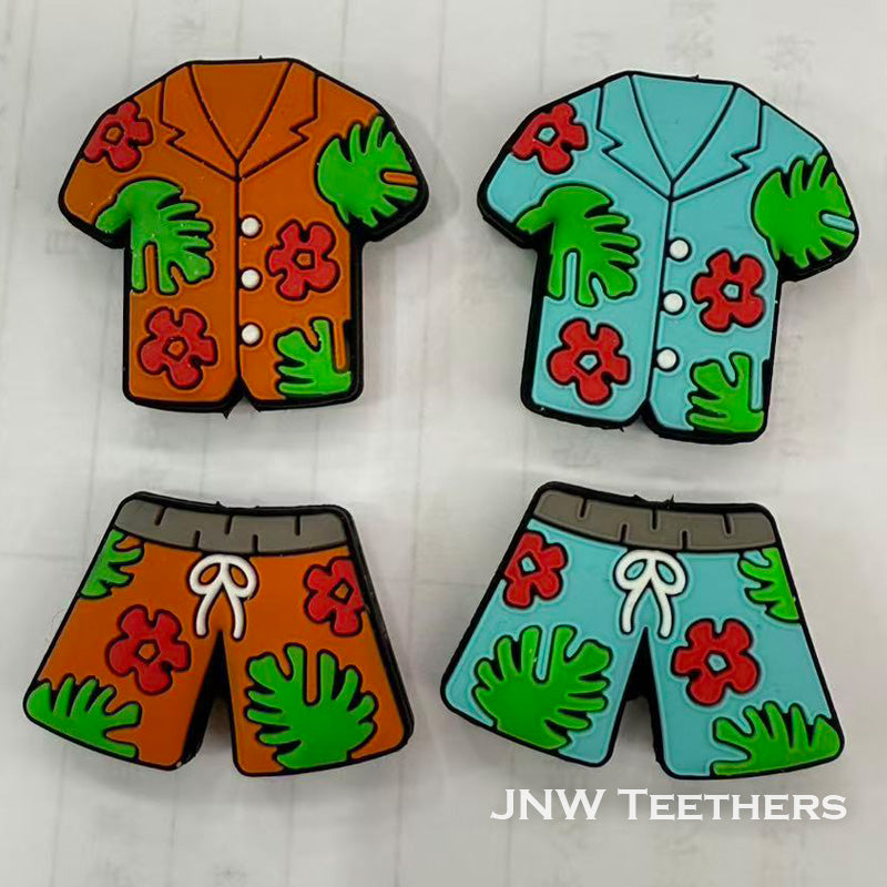 Hawaiian shirts and shorts silicone beads