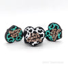 heart shaped Dalmatian love silicone focal beads
