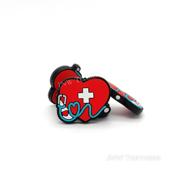 Heart Stethoscope Silicone Focal Bead
