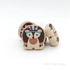 Brown    Hedgehog in Indian Headdress Silicone Focal Beads