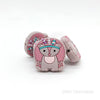 Pink    Hedgehog in Indian Headdress Silicone Focal Beads