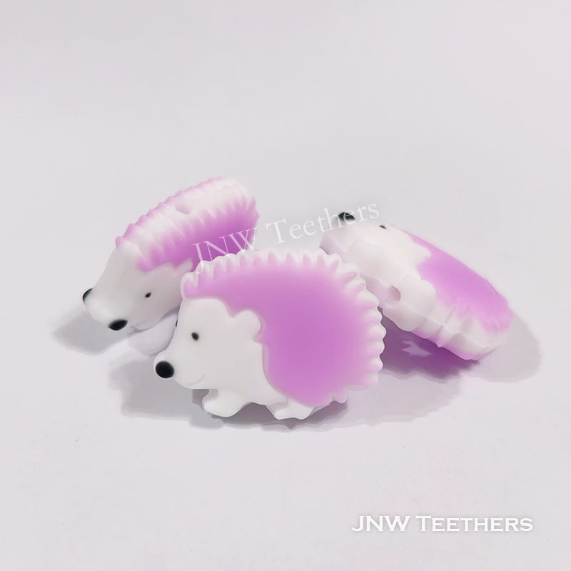 Hedgehog Silicone Focal Beads purple