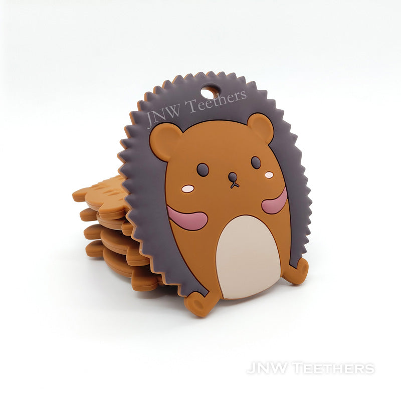 Hedgehog Silicone Teether Brown