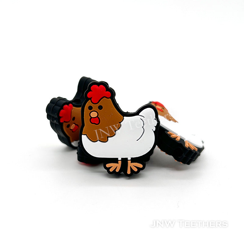 Chicken Silicone Focal Beads