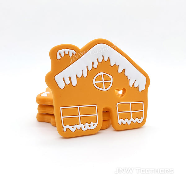Yellow house silicone teether