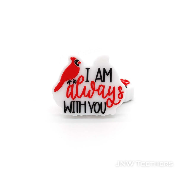 I am always with you red bird silicone focal beads