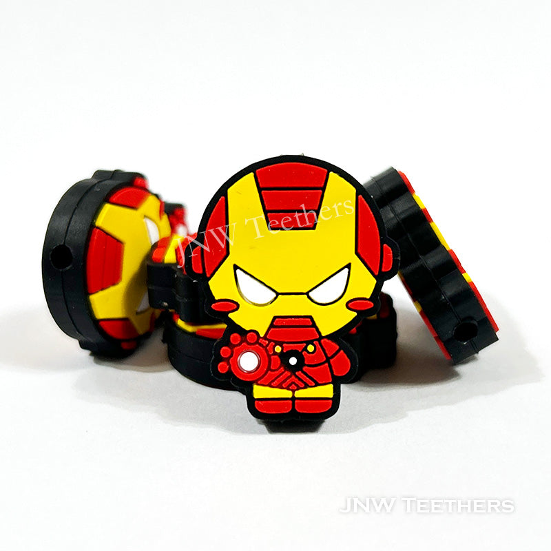 Iron Man silicone focal beads