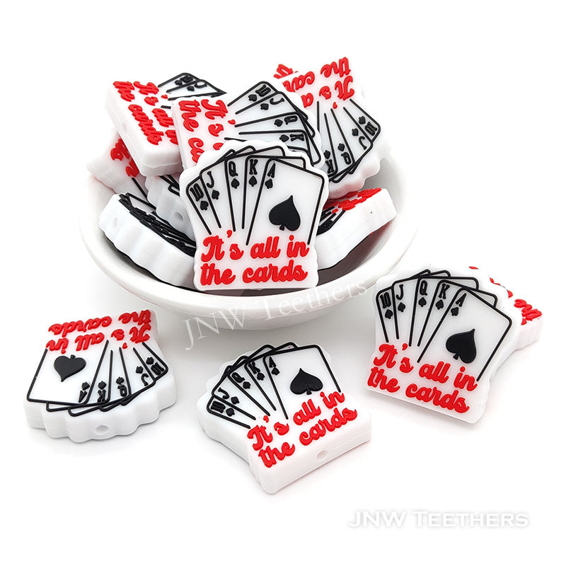 It's all in the cards silicone focal beads