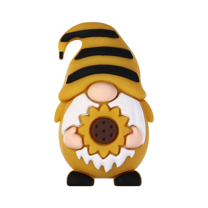 JN001Sunflower Dwarf 3D silicone focal beads