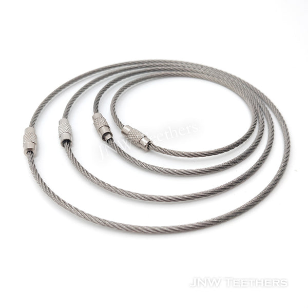 JNWTeethers silver Stainless Steel Wire Rings wholesale