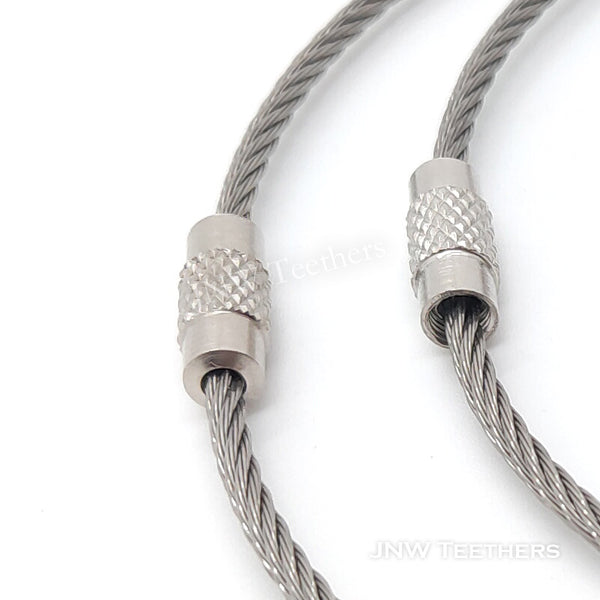 JNWTeethers silver Stainless Steel Wire Rings wholesale