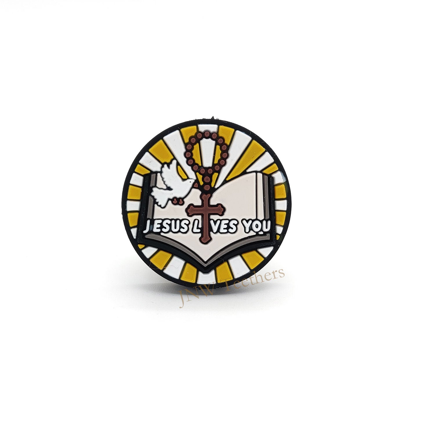 Jesus Loves You Silicone Focal Beads