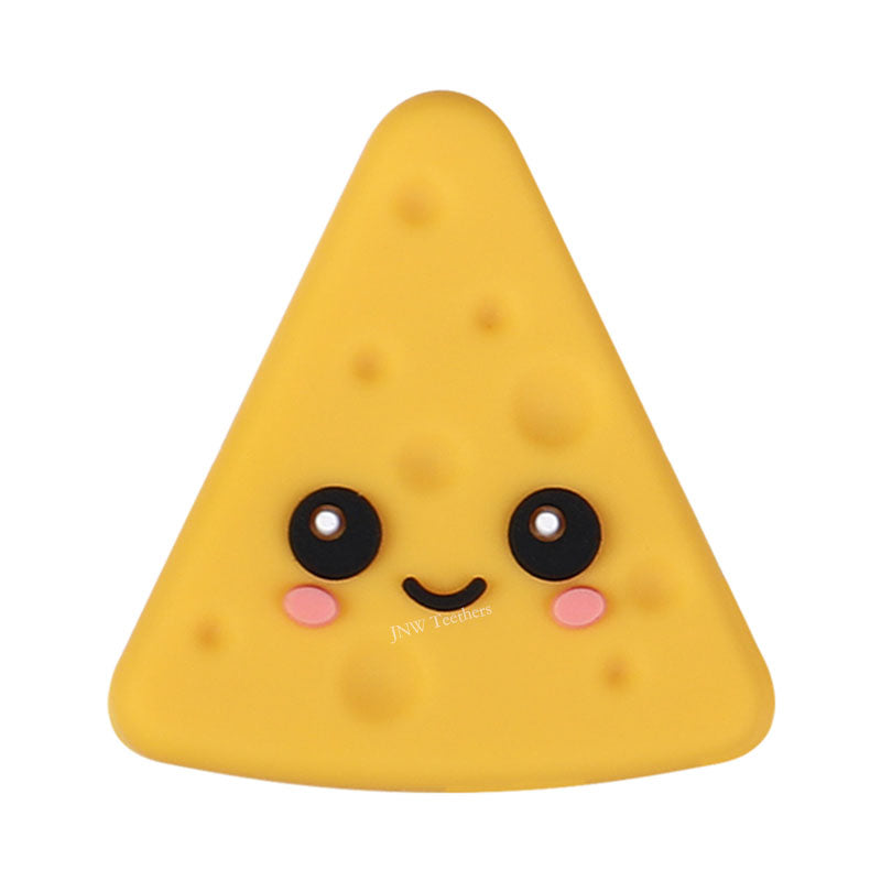 JNWTeethers Kawaii Triangular Cheese Silicone Focal Beads