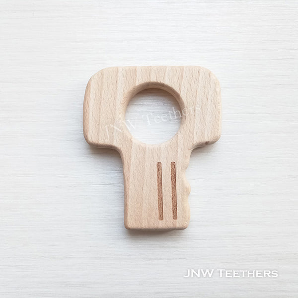 Wooden key teether