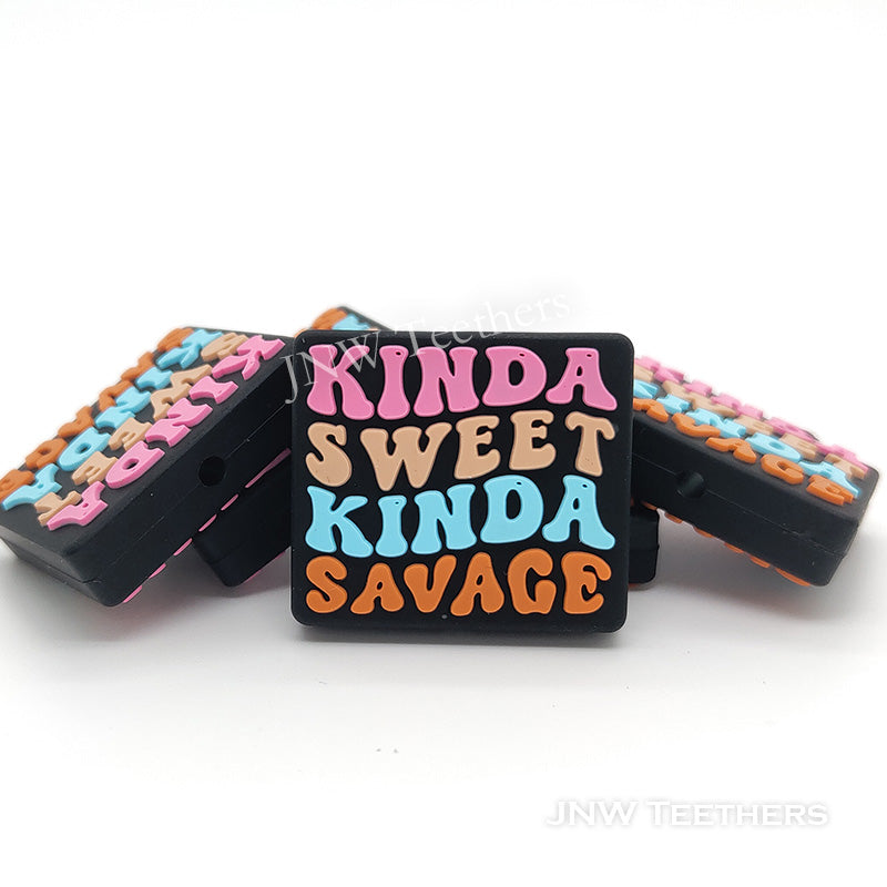 Kind a sweet kind a savage silicone focal beads