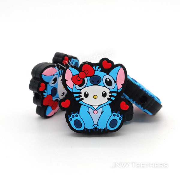 Kitty cat Stitch silicone focal beads