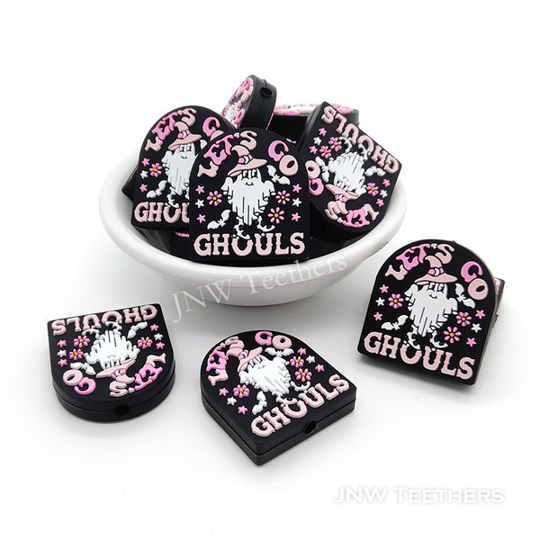 Let's go ghouls silicone focal beads