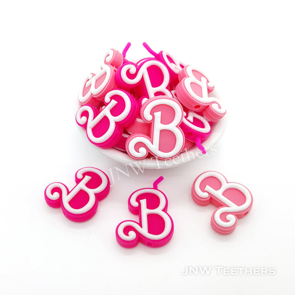 Letter B Glow in the Dark Silicone Focal Beads