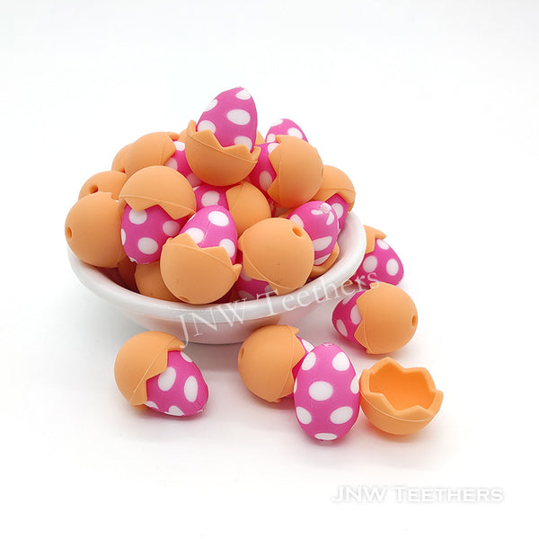 Lilac Easter eggs silicone focal beads