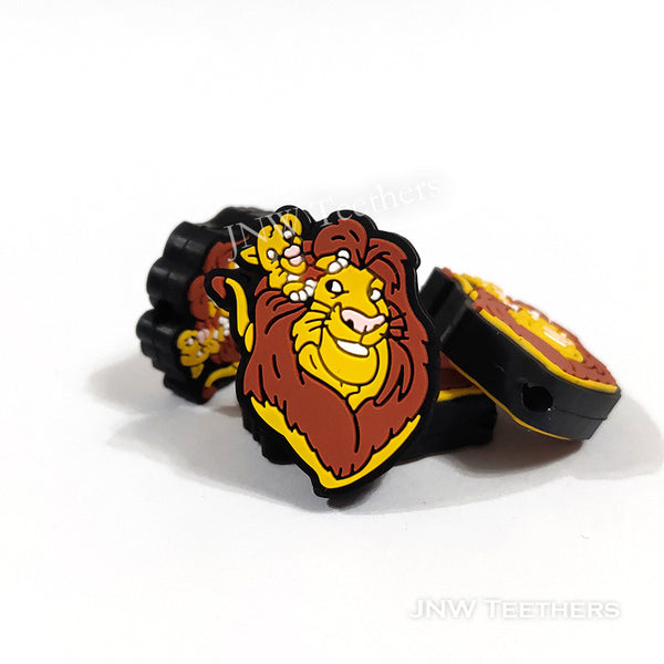 Simba Lion silicone focal beads