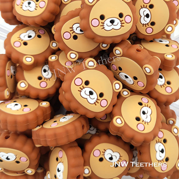 Lion Animal Silicone Focal Beads