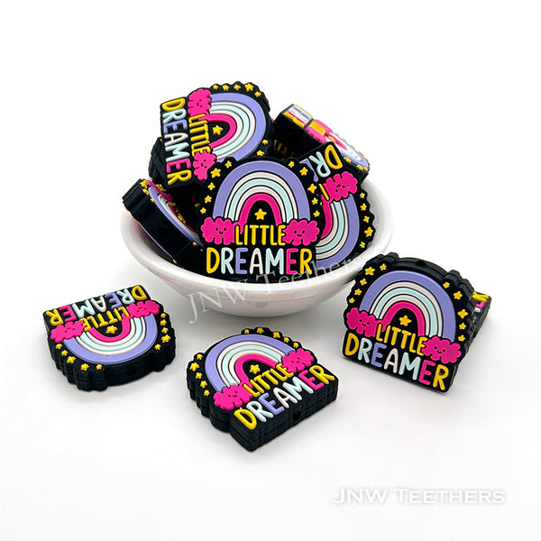 Little dream rainbow silicone focal beads