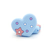 Heart silicone focal beads pastel blue