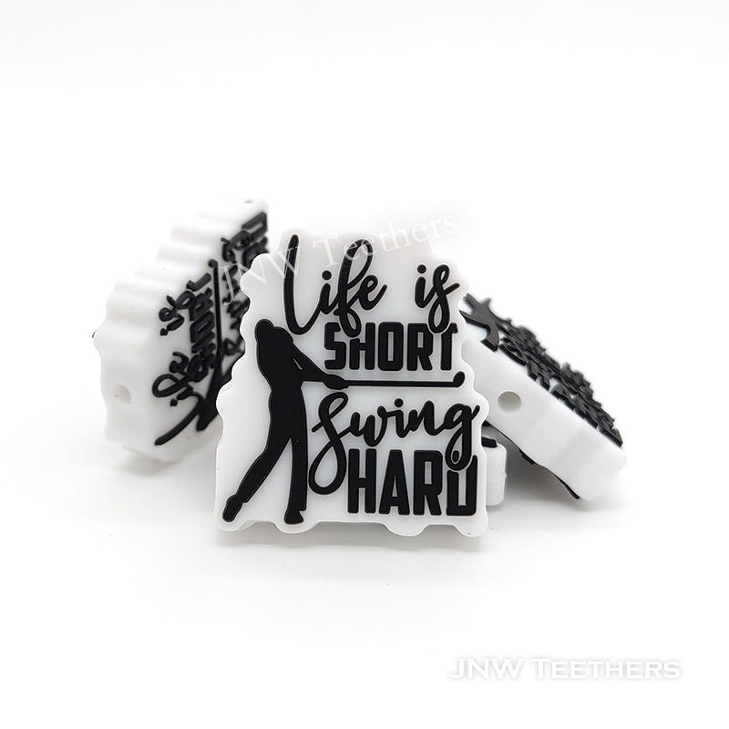 Life is shot swing hard silicone focal beads