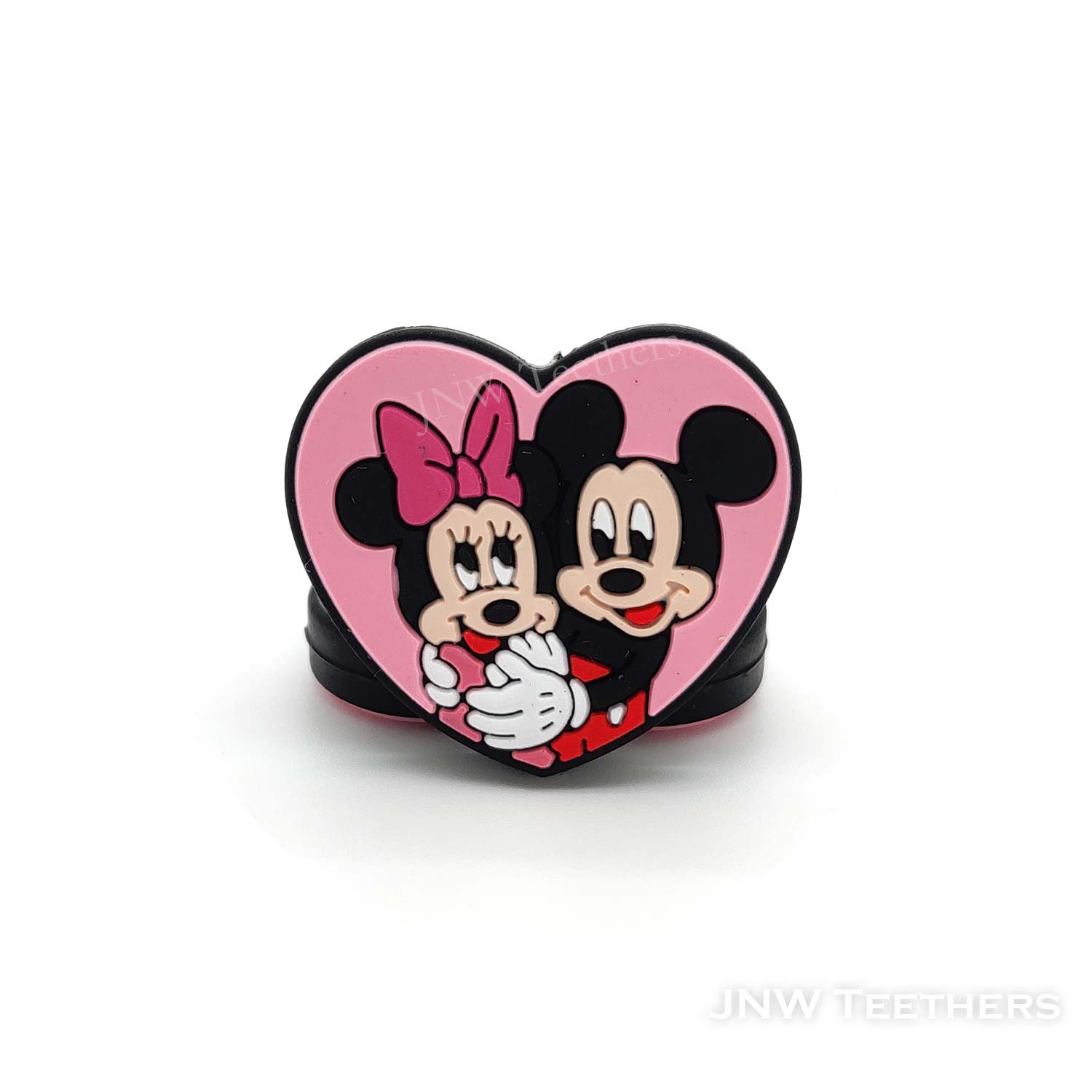 Lovers Micki and Minni heart silicone focal beads