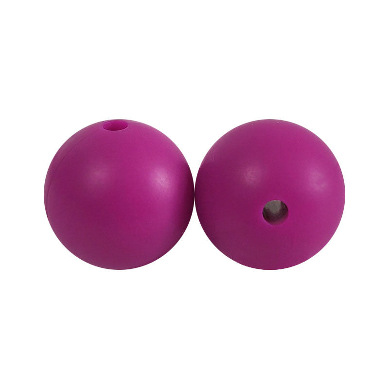 JNWTeethers Magenta Runde Silikonperlen in verschiedenen Größen