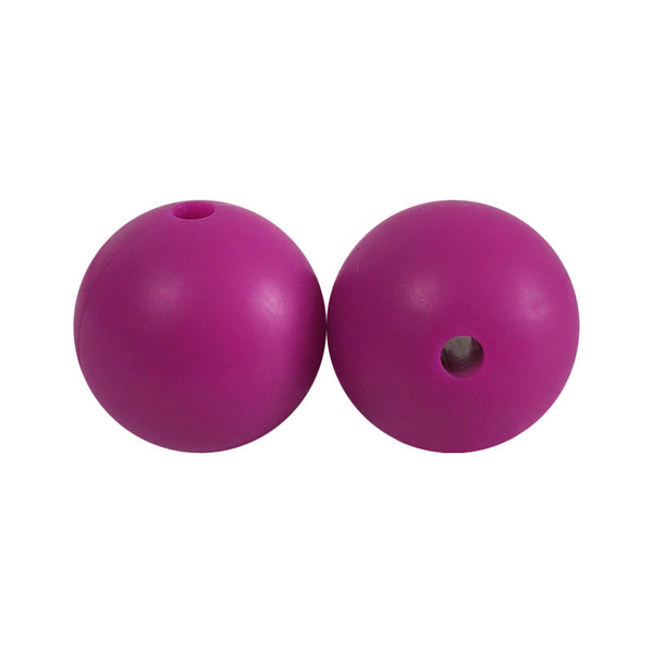JNWTeethers Magenta Runde Silikonperlen in verschiedenen Größen