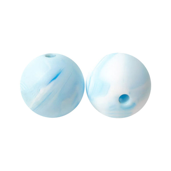 100 12mm Round Silicone Beads