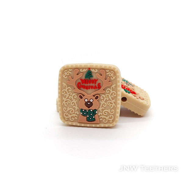 Merry Christmas reindeer silicone focal beads