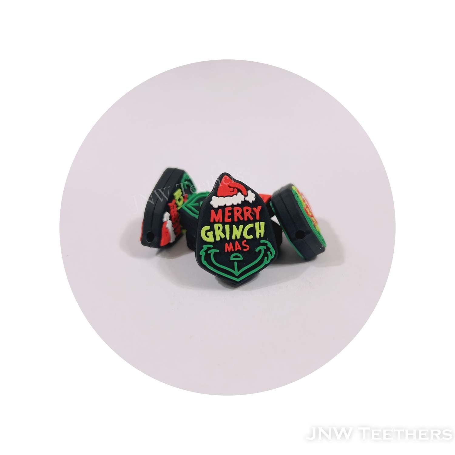 Merry Grinchmas silicone figure beads