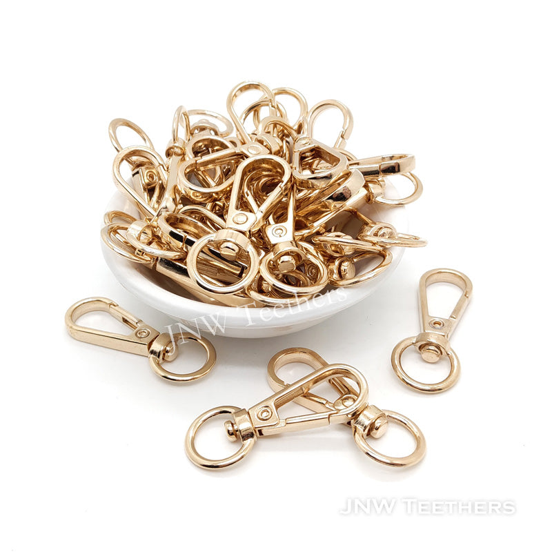 gold 42mm Metal Plated Swivel Clips