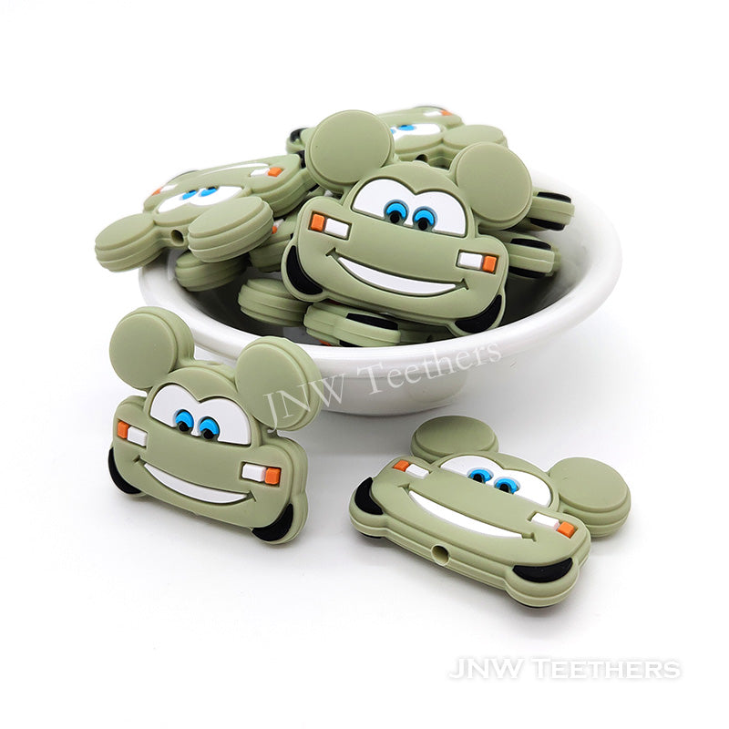 Mouse car silicone focal beads lint